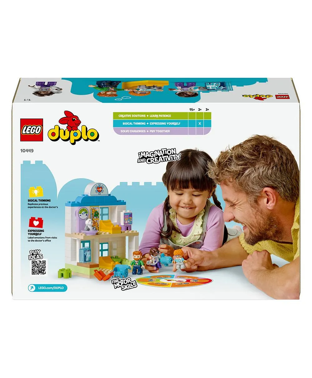مجموعة لعب أول مرّة: زيارة الطبيب من LEGO® DUPLO® Town، لعبة بناء المهارات الحركية الدقيقة 10449 - 65 قطعة - الصورة 11