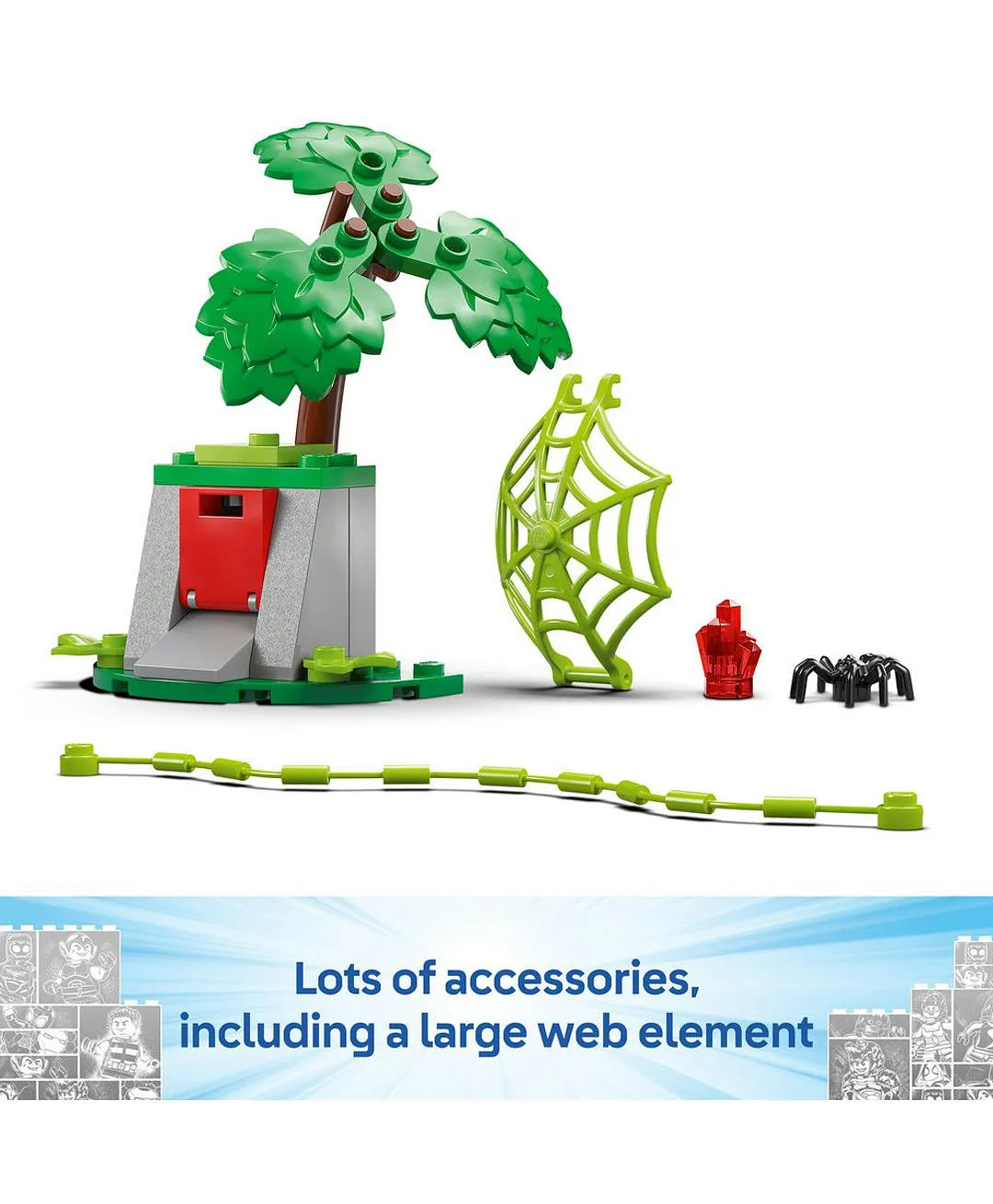 مجموعة بناء مطاردة مركبات سبين والديناصور إلكترو 11198 من سبايدي وأصدقاؤه المذهلون من LEGO® Marvel - 124 قطعة - الصورة 7