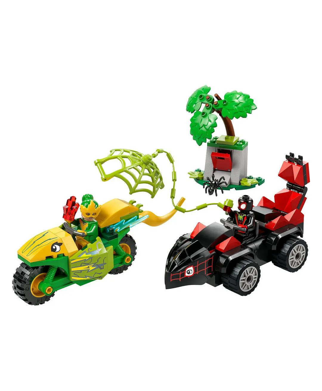 مجموعة بناء مطاردة مركبات سبين والديناصور إلكترو 11198 من سبايدي وأصدقاؤه المذهلون من LEGO® Marvel - 124 قطعة - الصورة 10