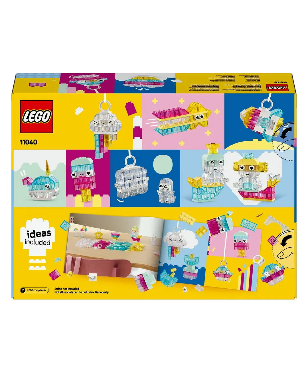 الصندوق السحري الشفّاف من ليغو® كلاسيك، لعبة مكعبات بناء ملوّنة مصمّمة للعب الإبداعي 11040 - 340 قطعة - الصورة 3