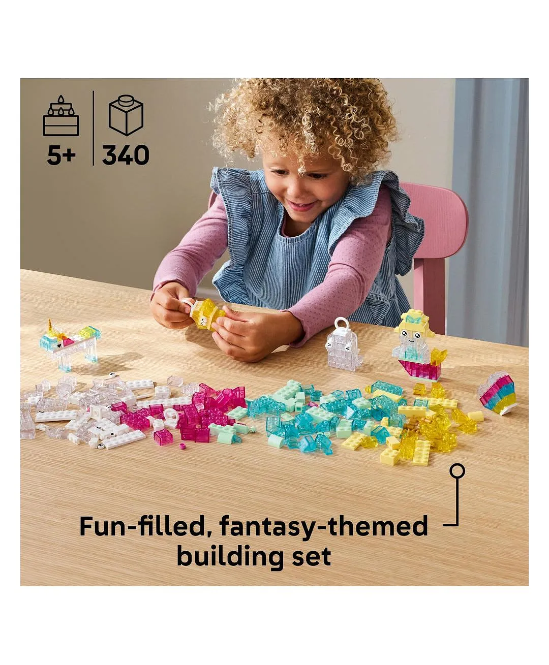 الصندوق السحري الشفّاف من ليغو® كلاسيك، لعبة مكعبات بناء ملوّنة مصمّمة للعب الإبداعي 11040 - 340 قطعة - الصورة 4