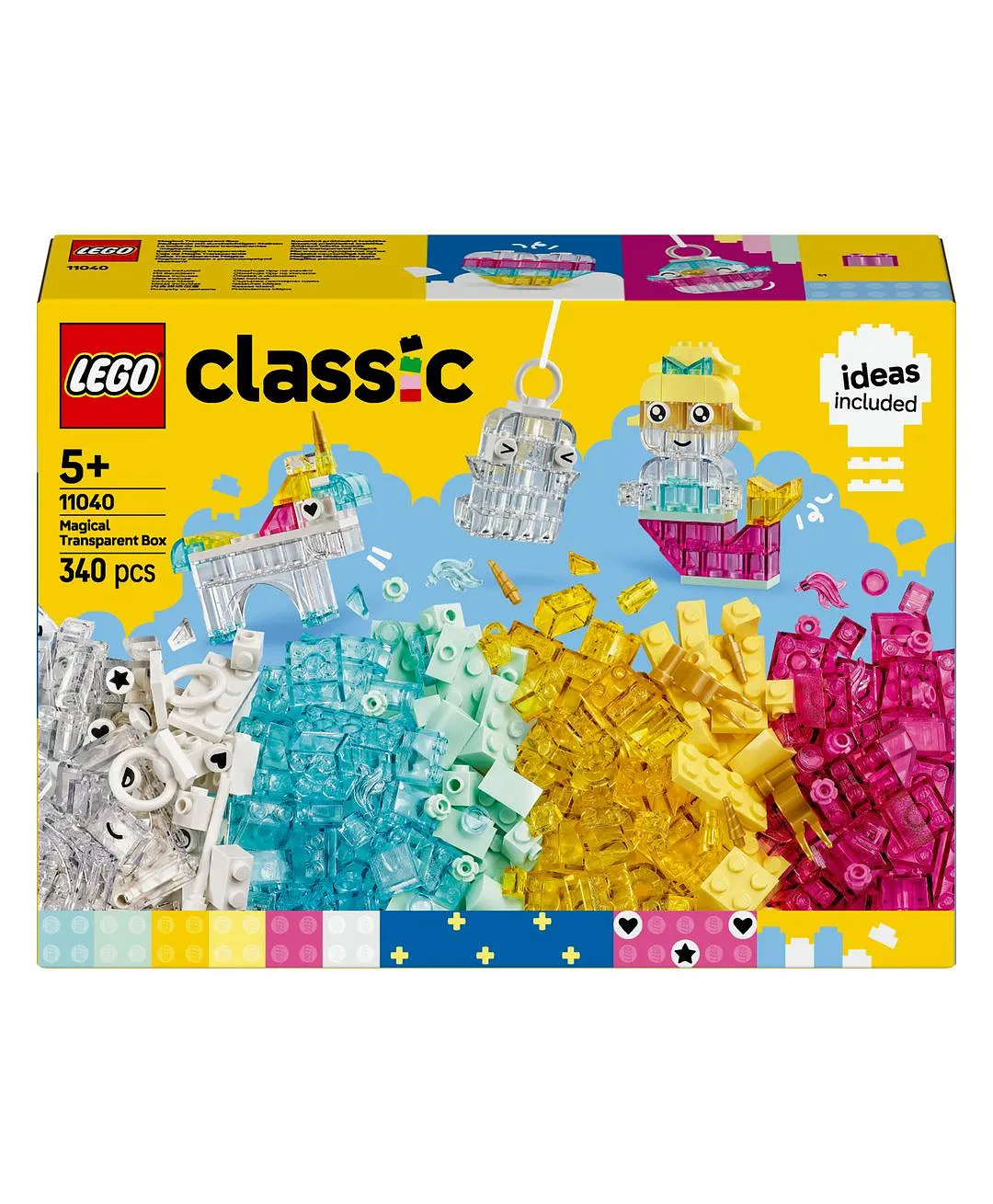 الصندوق السحري الشفّاف من ليغو® كلاسيك، لعبة مكعبات بناء ملوّنة مصمّمة للعب الإبداعي 11040 - 340 قطعة - الصورة 11
