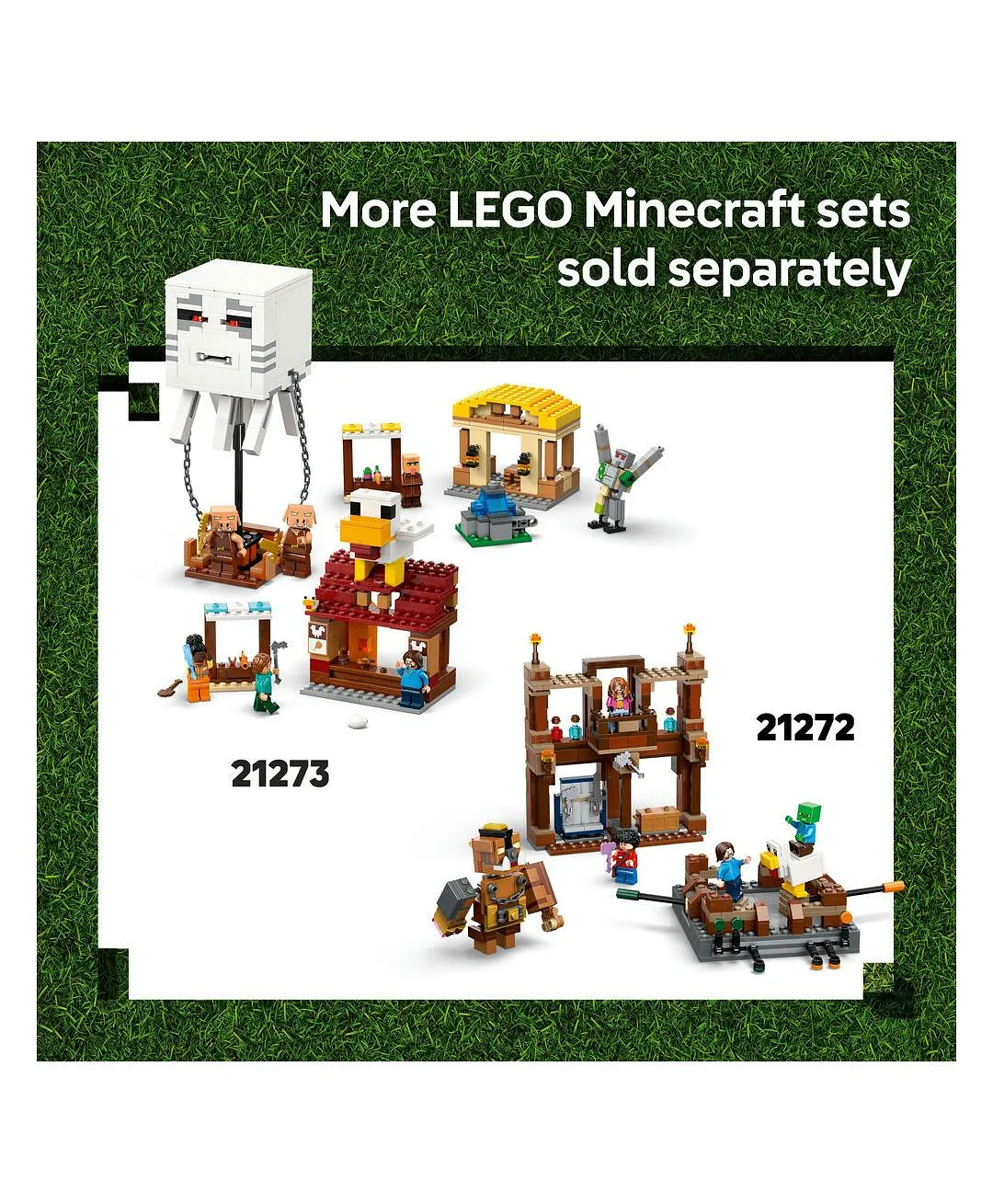 لعبة هواة الألعاب حلبة القتال بقصر الغابة من ليغو® Minecraft® مع شخصيات الحشود، هدية للصغار 21272 - 491 قطعة - الصورة 9