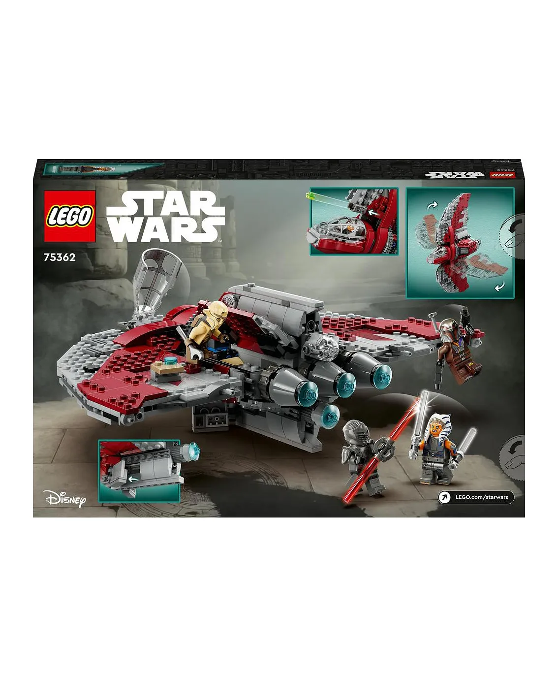 مجموعة لعبة بناء مكوك جيداي T-6 الخاص بأسوكا تانو 75362 من LEGO® Star Wars™ (601 قطعة) - الصورة 4