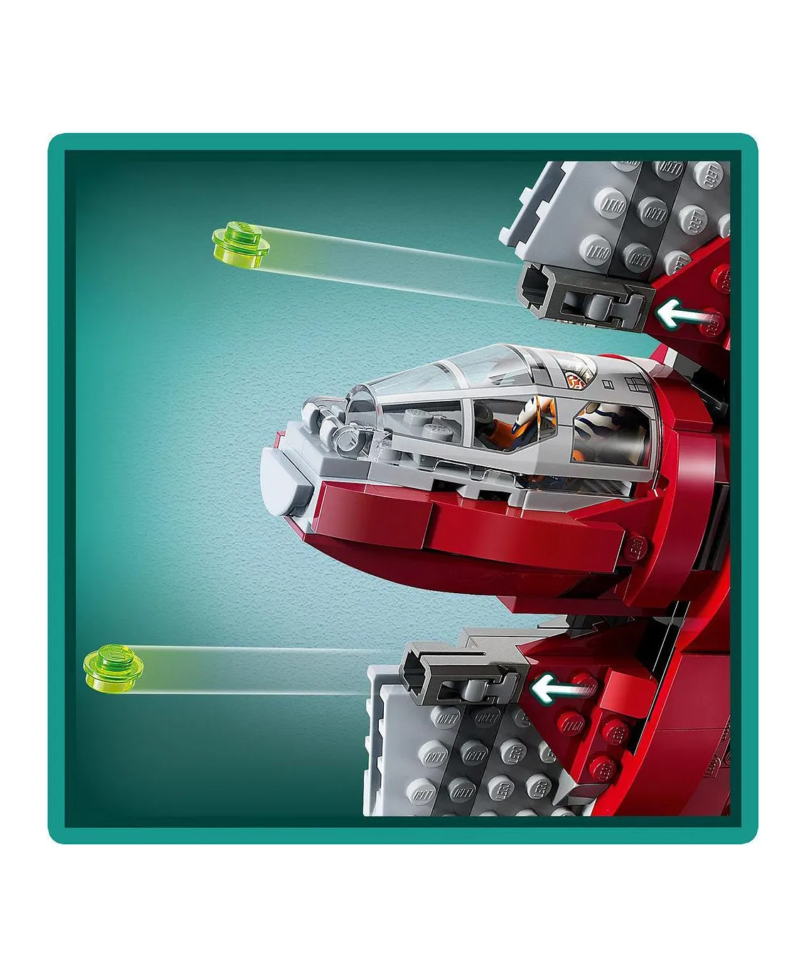 مجموعة لعبة بناء مكوك جيداي T-6 الخاص بأسوكا تانو 75362 من LEGO® Star Wars™ (601 قطعة) - الصورة 11