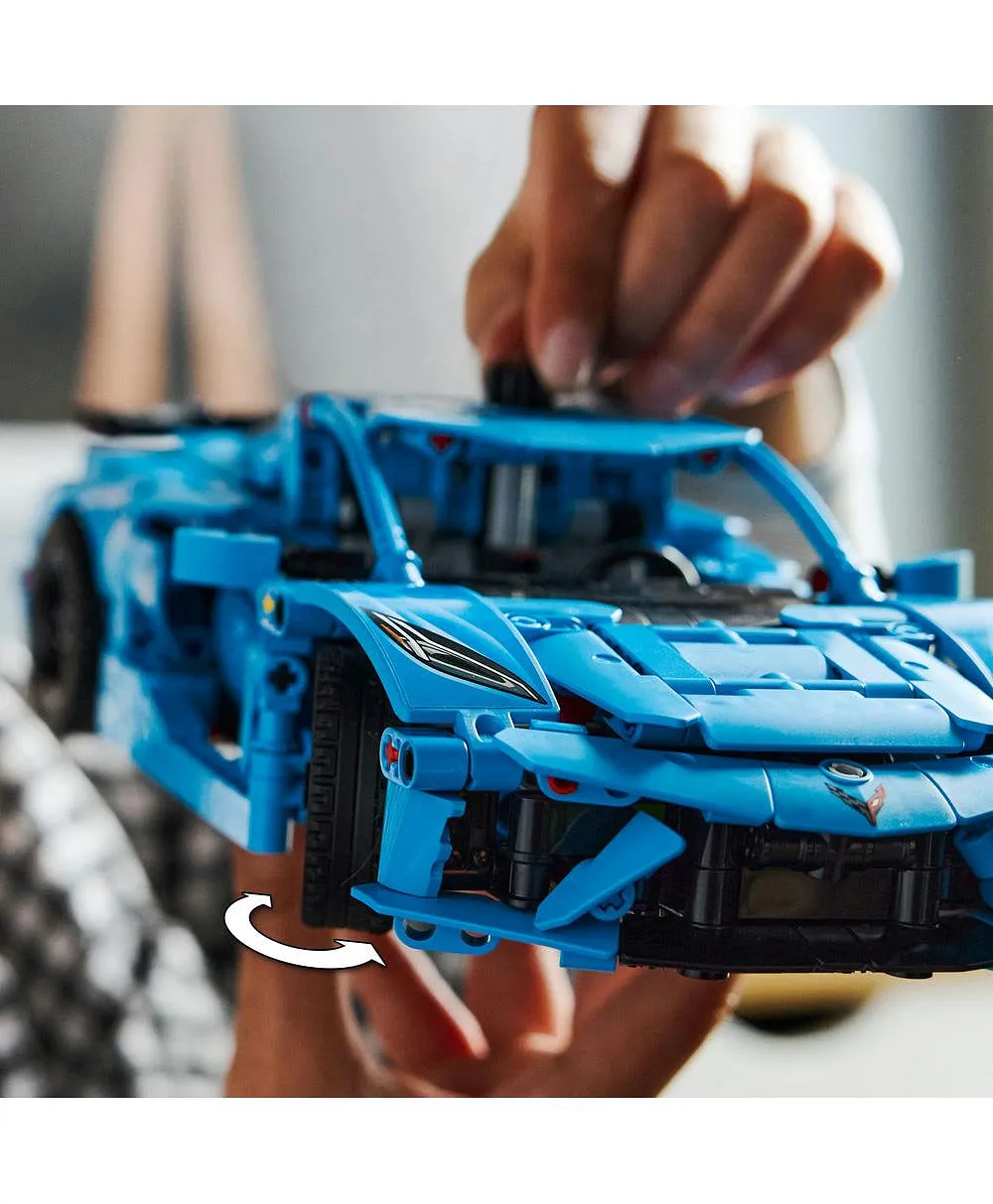 مركبة لعبة للأطفال مجموعة نموذج سيارة Chevrolet Corvette Stingray الزرقاء 42217 من ليغو® Technic - 732 قطعة - الصورة 5