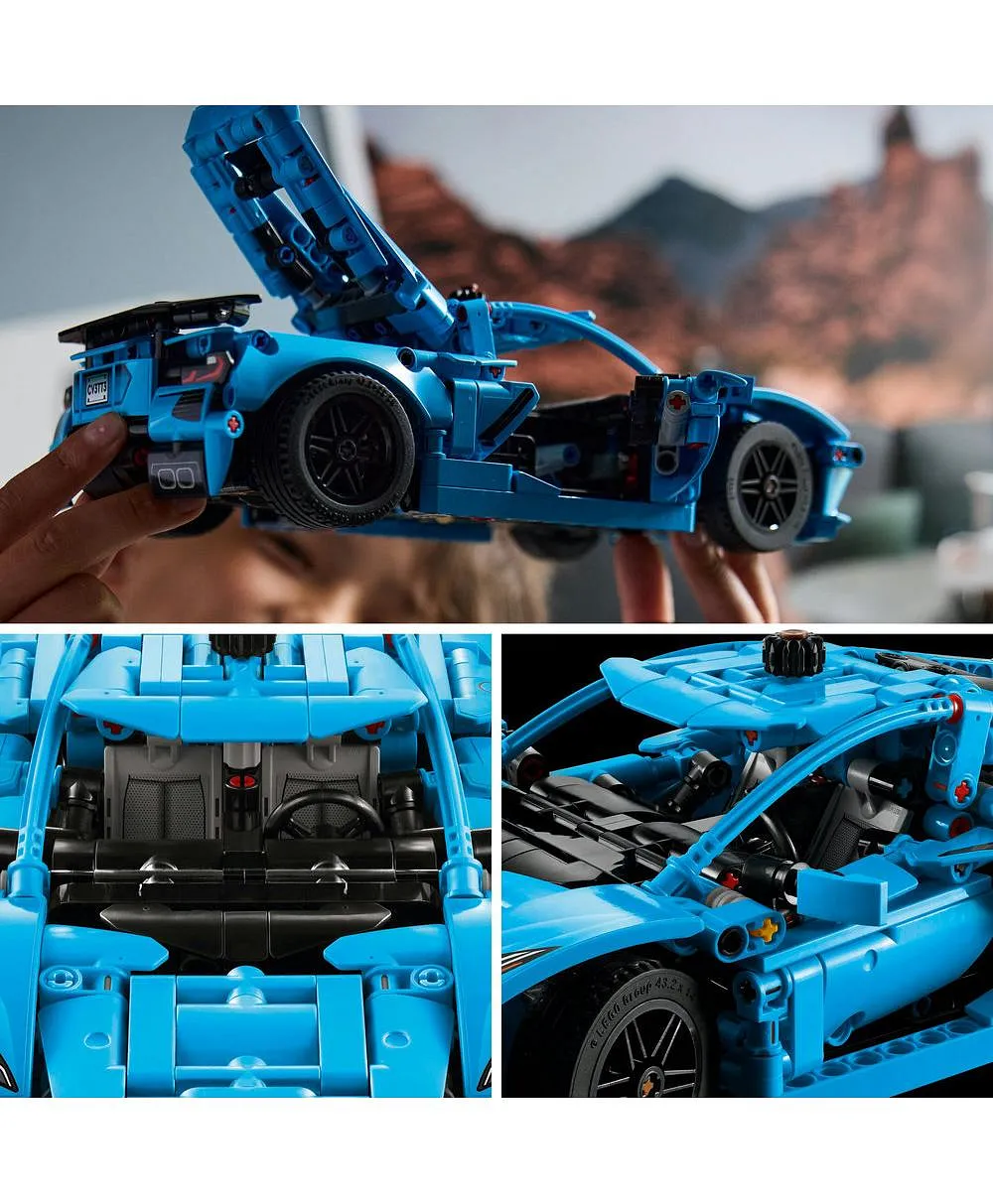 مركبة لعبة للأطفال مجموعة نموذج سيارة Chevrolet Corvette Stingray الزرقاء 42217 من ليغو® Technic - 732 قطعة - الصورة 6