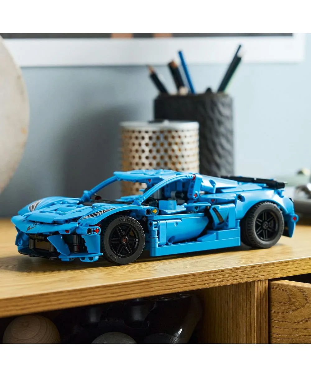 مركبة لعبة للأطفال مجموعة نموذج سيارة Chevrolet Corvette Stingray الزرقاء 42217 من ليغو® Technic - 732 قطعة - الصورة 7