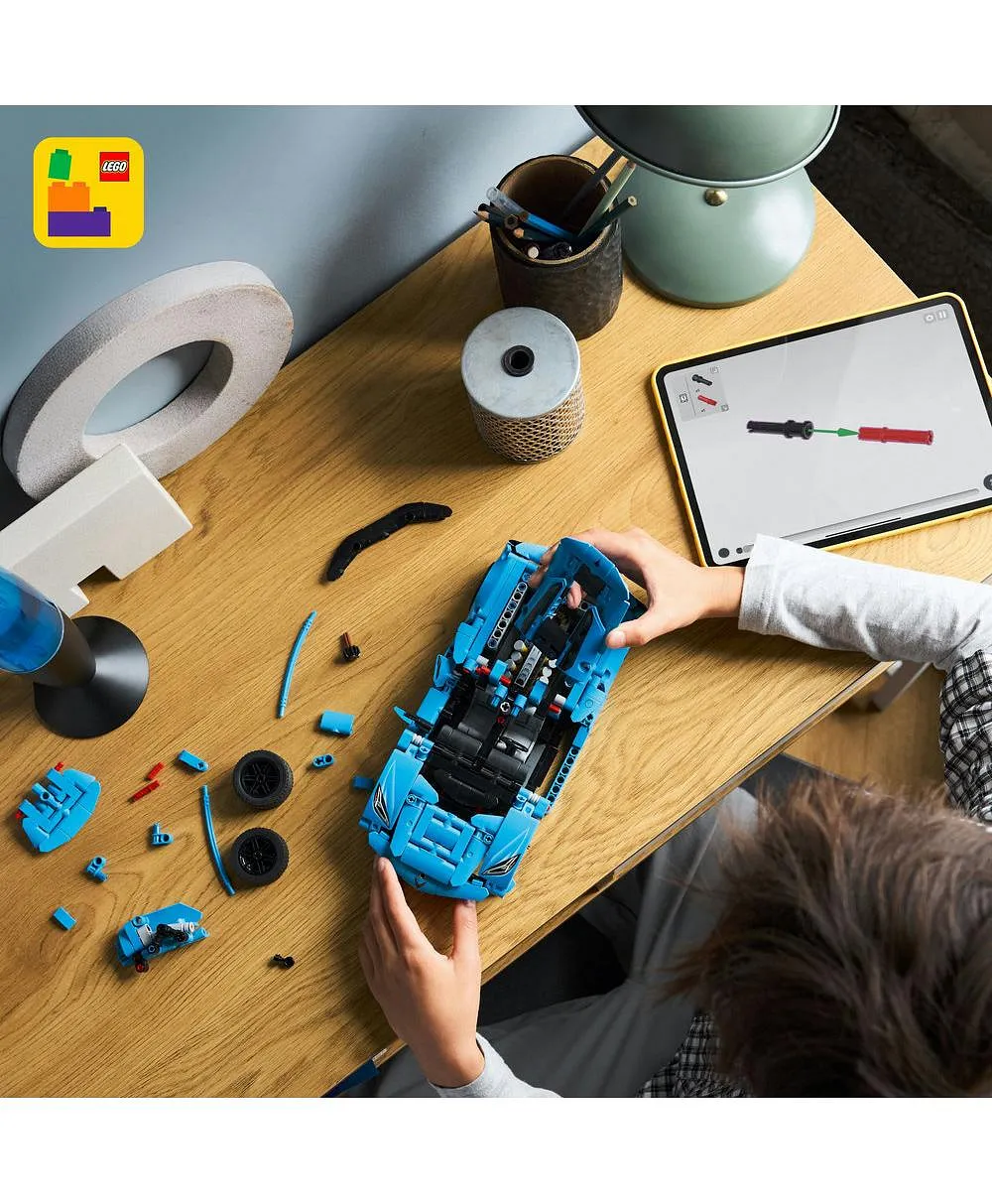 مركبة لعبة للأطفال مجموعة نموذج سيارة Chevrolet Corvette Stingray الزرقاء 42217 من ليغو® Technic - 732 قطعة - الصورة 8