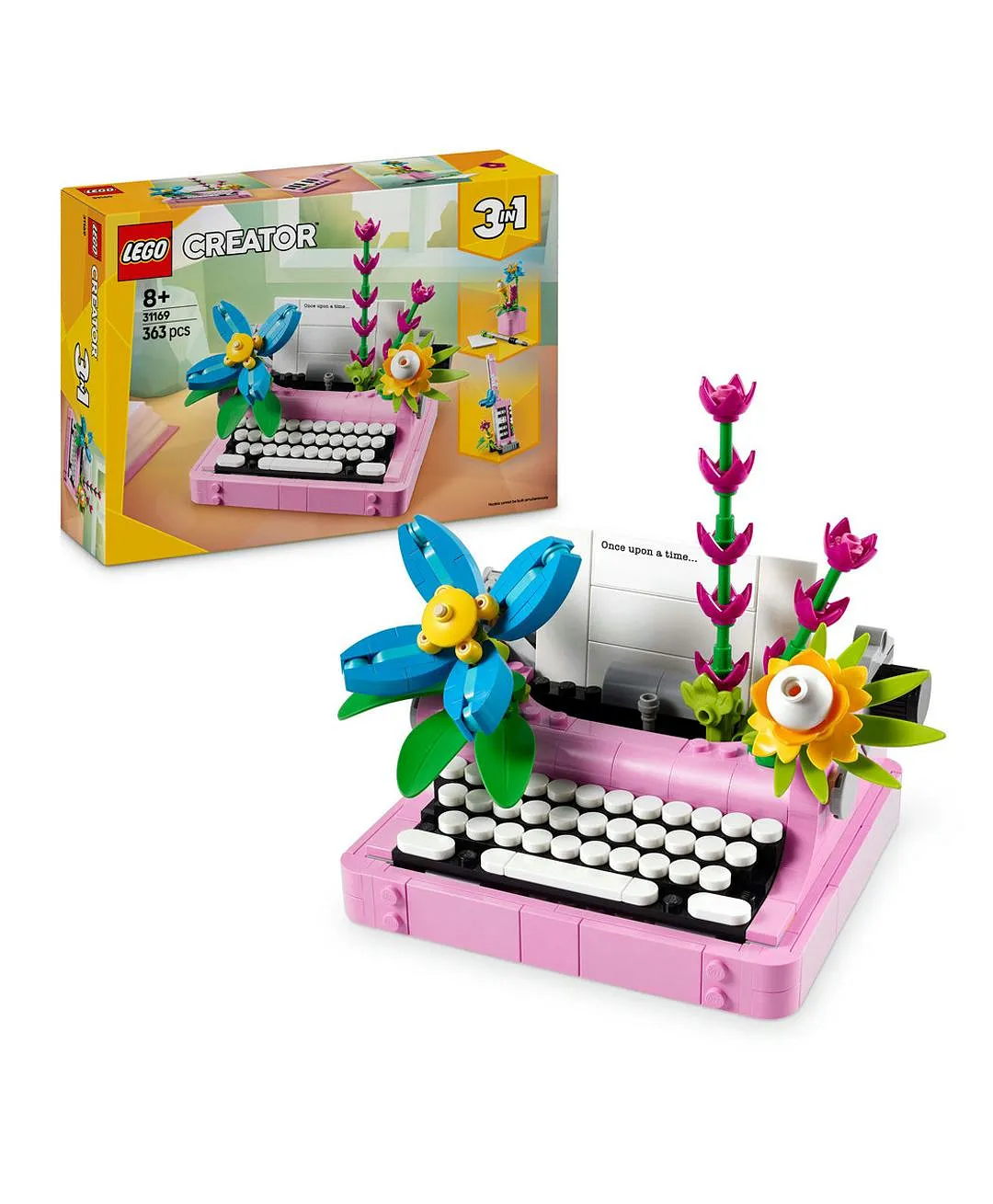 مجموعة لعب آلة كاتبة مع زهور من ليغو® كرييتور 3 في 1، تتحول إلى كيتار أو زهرية 31169 - 363 قطعة