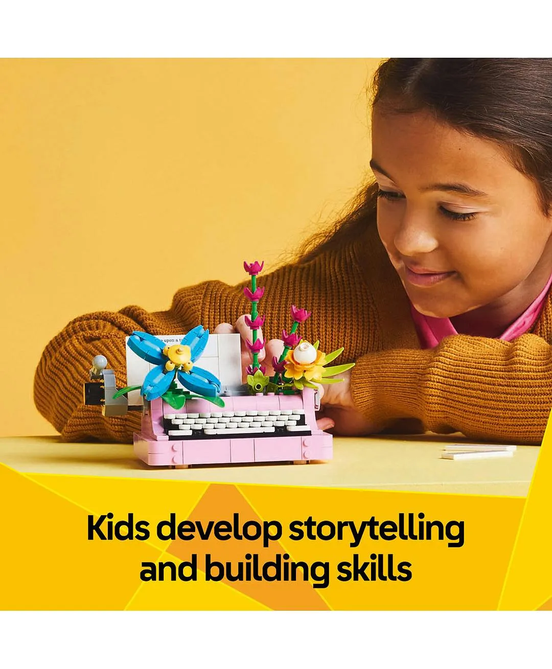 مجموعة لعب آلة كاتبة مع زهور من ليغو® كرييتور 3 في 1، تتحول إلى كيتار أو زهرية 31169 - 363 قطعة - الصورة 6