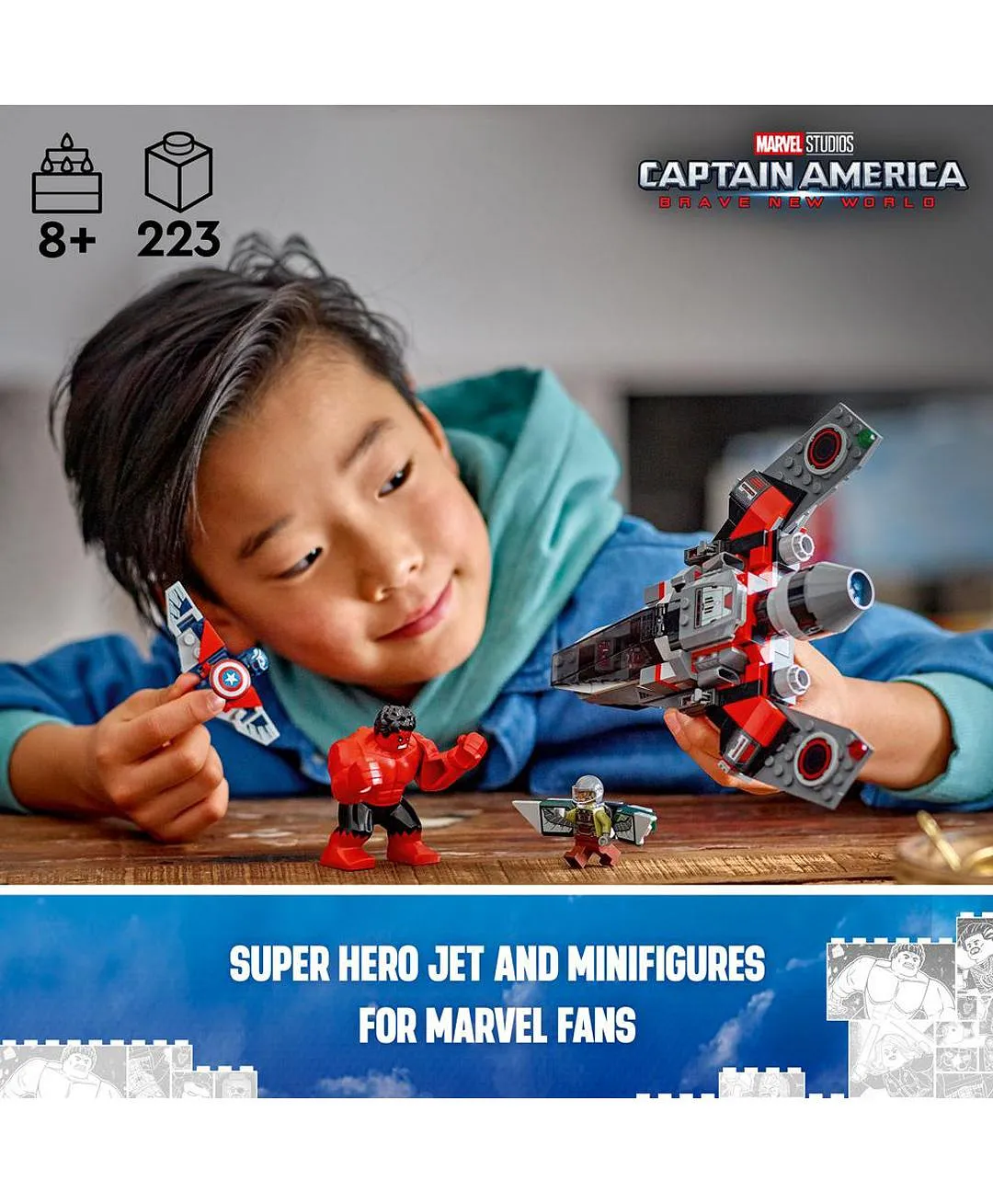 ليغو مجسم بناء معركة كابتن أمريكا وريد هالك 76292 - 223 قطعة - الصورة 3