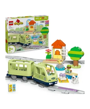 مجموعة قطار المغامرة التفاعلي من LEGO® DUPLO® Town، لعبة تعليمية لأطفال الروضة 10427 - 57 قطعة