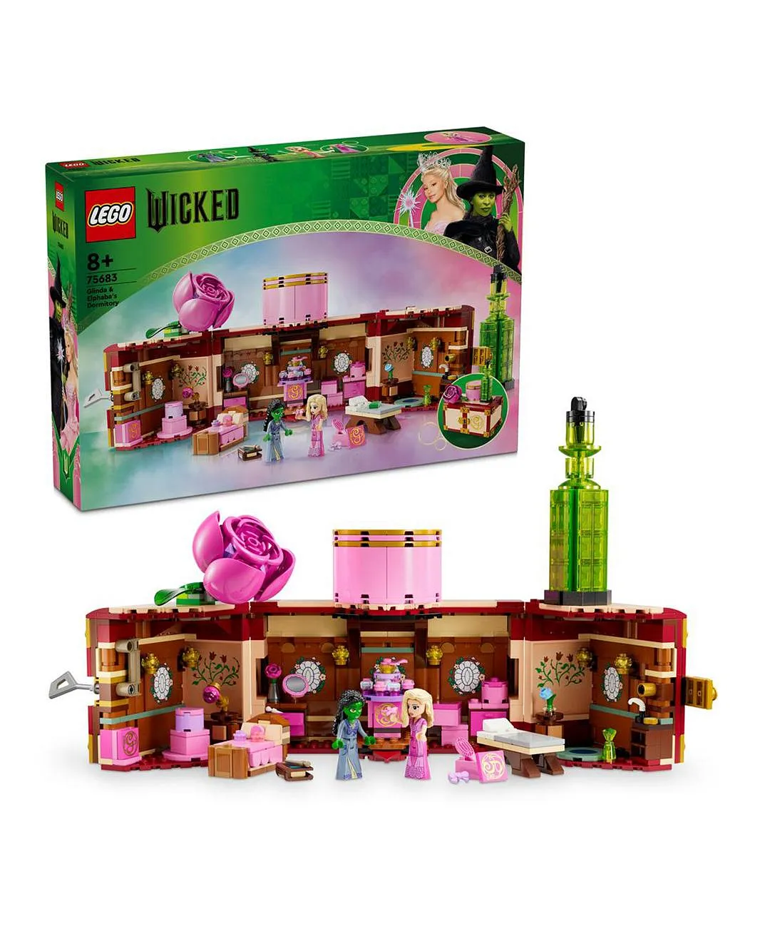 نموذج لعبة قابل للتجميع مسكن غليندا وإلفابا 75683 من LEGO® Wicked