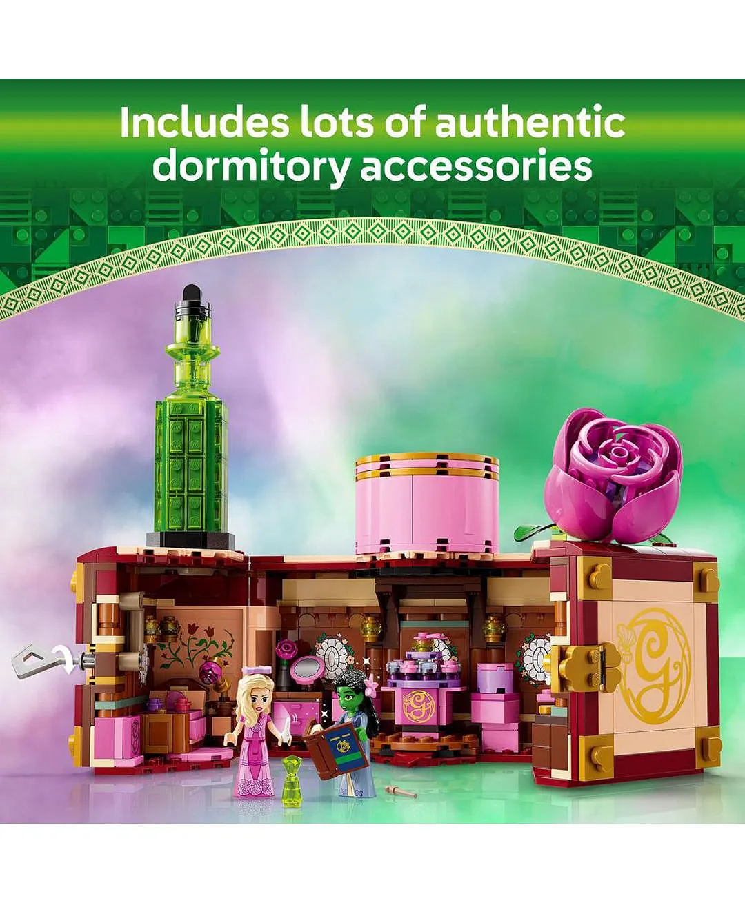 نموذج لعبة قابل للتجميع مسكن غليندا وإلفابا 75683 من LEGO® Wicked - الصورة 5