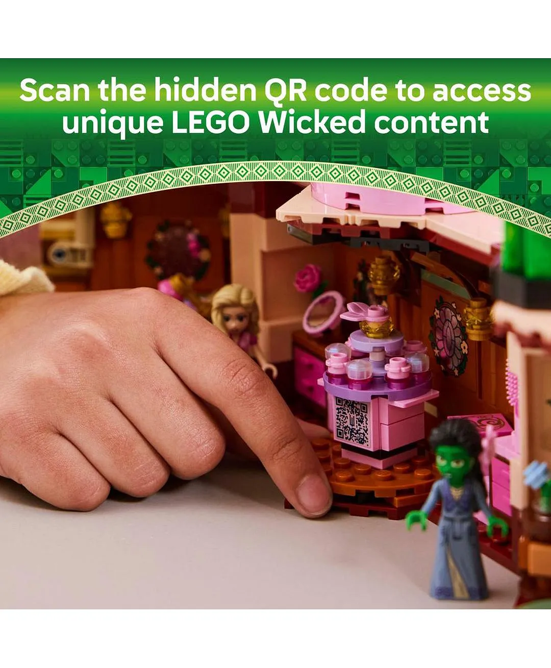 نموذج لعبة قابل للتجميع مسكن غليندا وإلفابا 75683 من LEGO® Wicked - الصورة 6