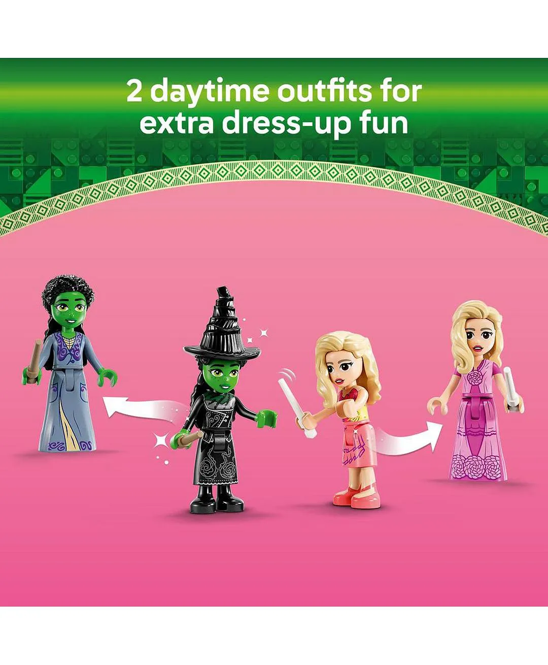 نموذج لعبة قابل للتجميع مسكن غليندا وإلفابا 75683 من LEGO® Wicked - الصورة 7