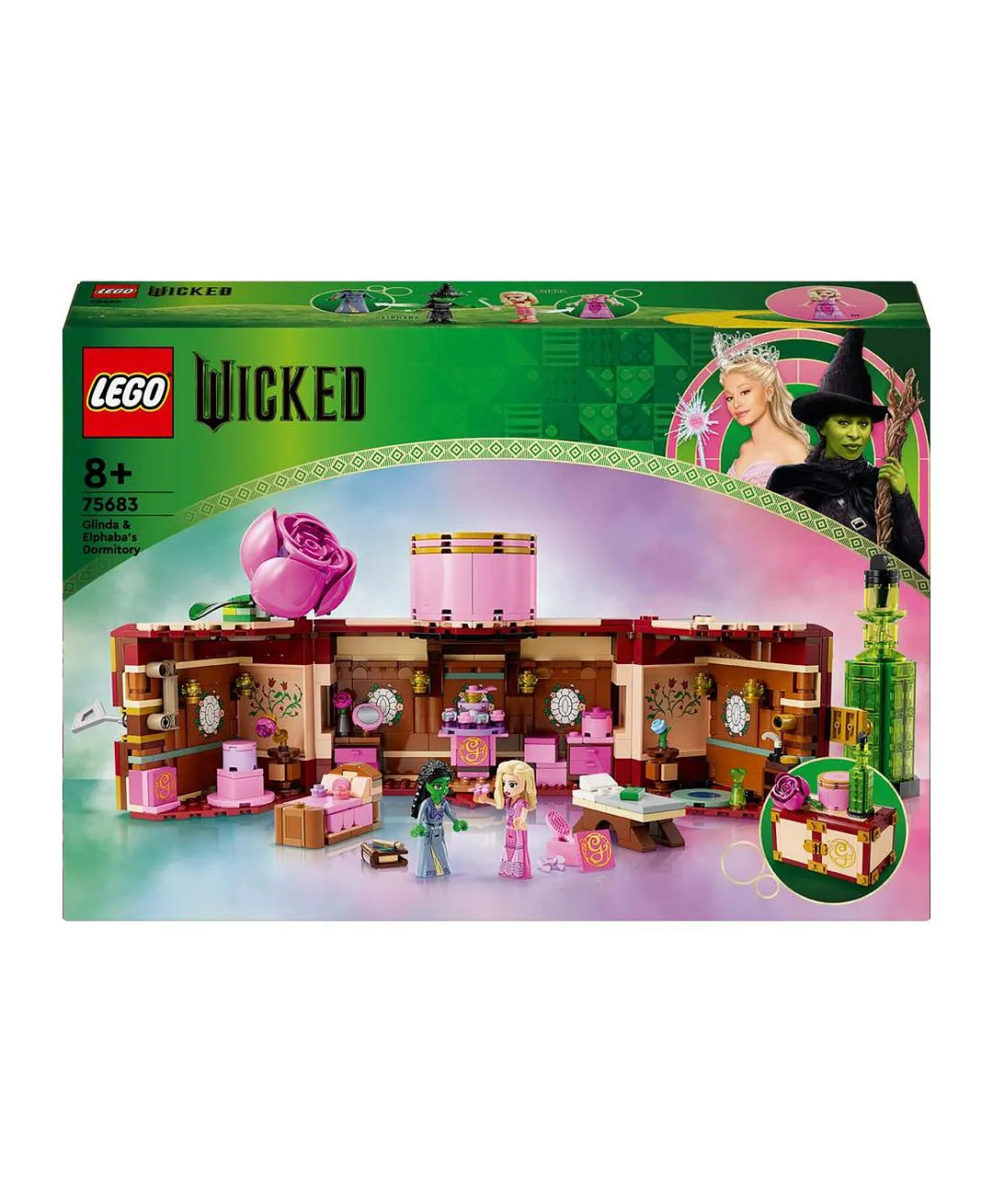 نموذج لعبة قابل للتجميع مسكن غليندا وإلفابا 75683 من LEGO® Wicked - الصورة 9