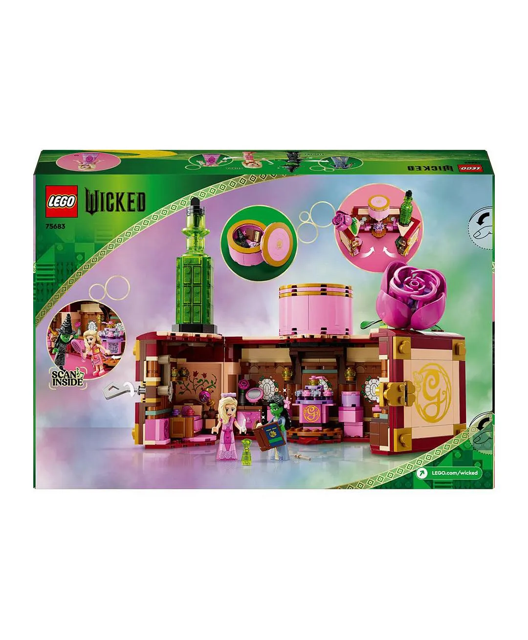 نموذج لعبة قابل للتجميع مسكن غليندا وإلفابا 75683 من LEGO® Wicked - الصورة 10