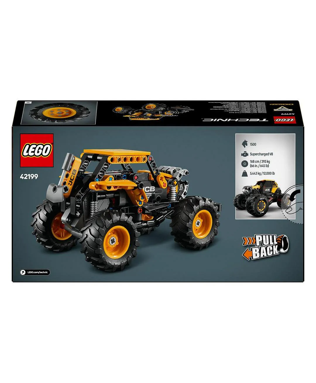 مجموعة لعب الأطفال الشاحنة اللعبة Monster Jam™ DIGatron™ مع السحب للانطلاق من ليغو® Technic 42199 - 218 قطعة - الصورة 3