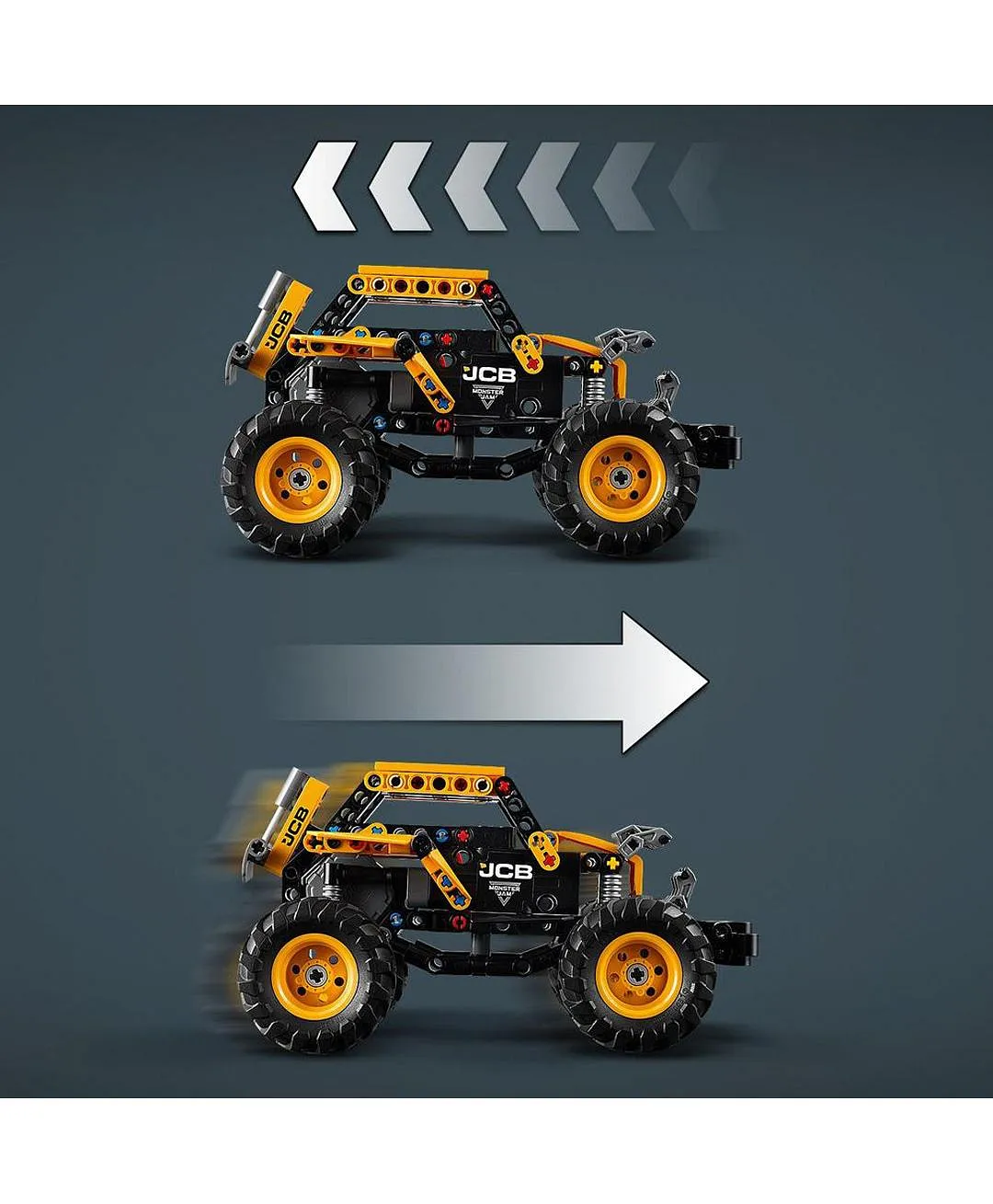 مجموعة لعب الأطفال الشاحنة اللعبة Monster Jam™ DIGatron™ مع السحب للانطلاق من ليغو® Technic 42199 - 218 قطعة - الصورة 4