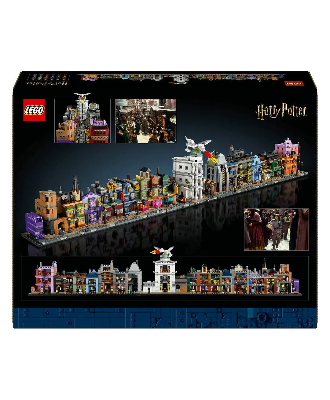 متاجر السحر في زقاق دياغون™ من ليغو® Harry Potter™، مجموعة ساحر للبالغين، نموذج عرض سحري 76444 - 2750 قطعة - الصورة 3