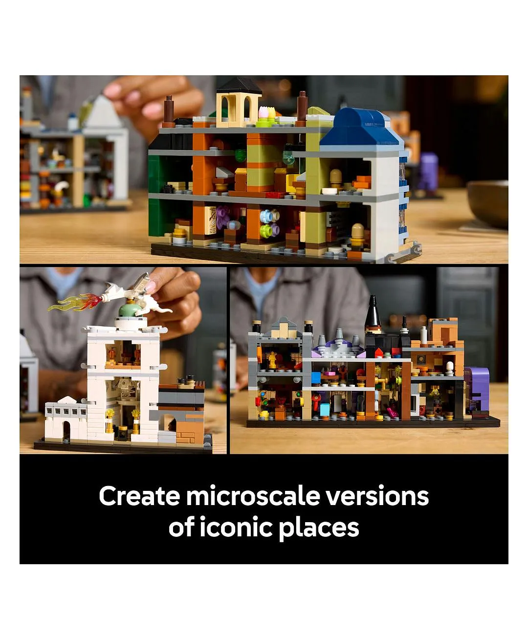 متاجر السحر في زقاق دياغون™ من ليغو® Harry Potter™، مجموعة ساحر للبالغين، نموذج عرض سحري 76444 - 2750 قطعة - الصورة 5