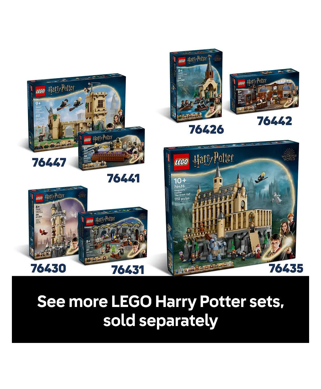 متاجر السحر في زقاق دياغون™ من ليغو® Harry Potter™، مجموعة ساحر للبالغين، نموذج عرض سحري 76444 - 2750 قطعة - الصورة 9