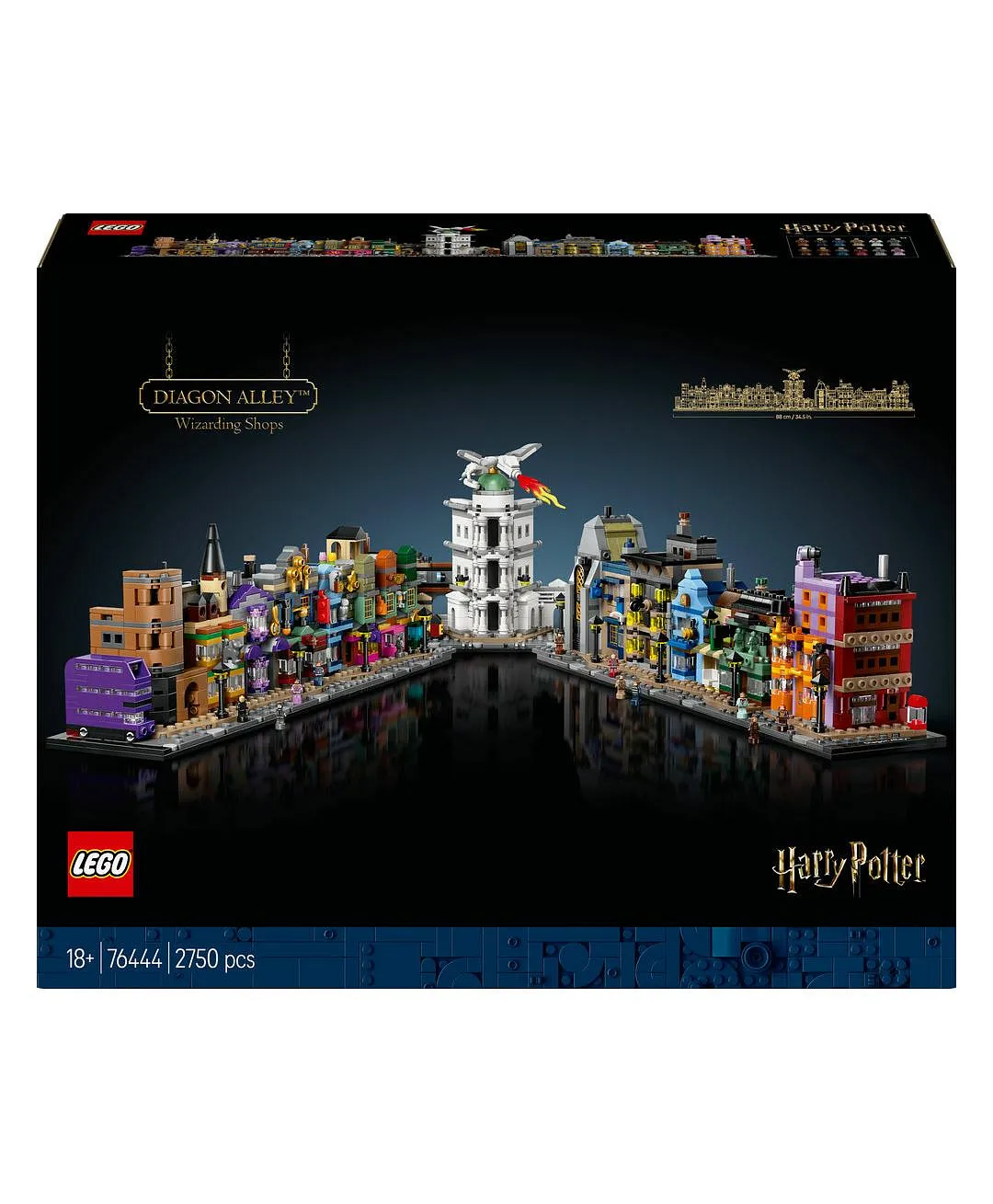 متاجر السحر في زقاق دياغون™ من ليغو® Harry Potter™، مجموعة ساحر للبالغين، نموذج عرض سحري 76444 - 2750 قطعة - الصورة 11