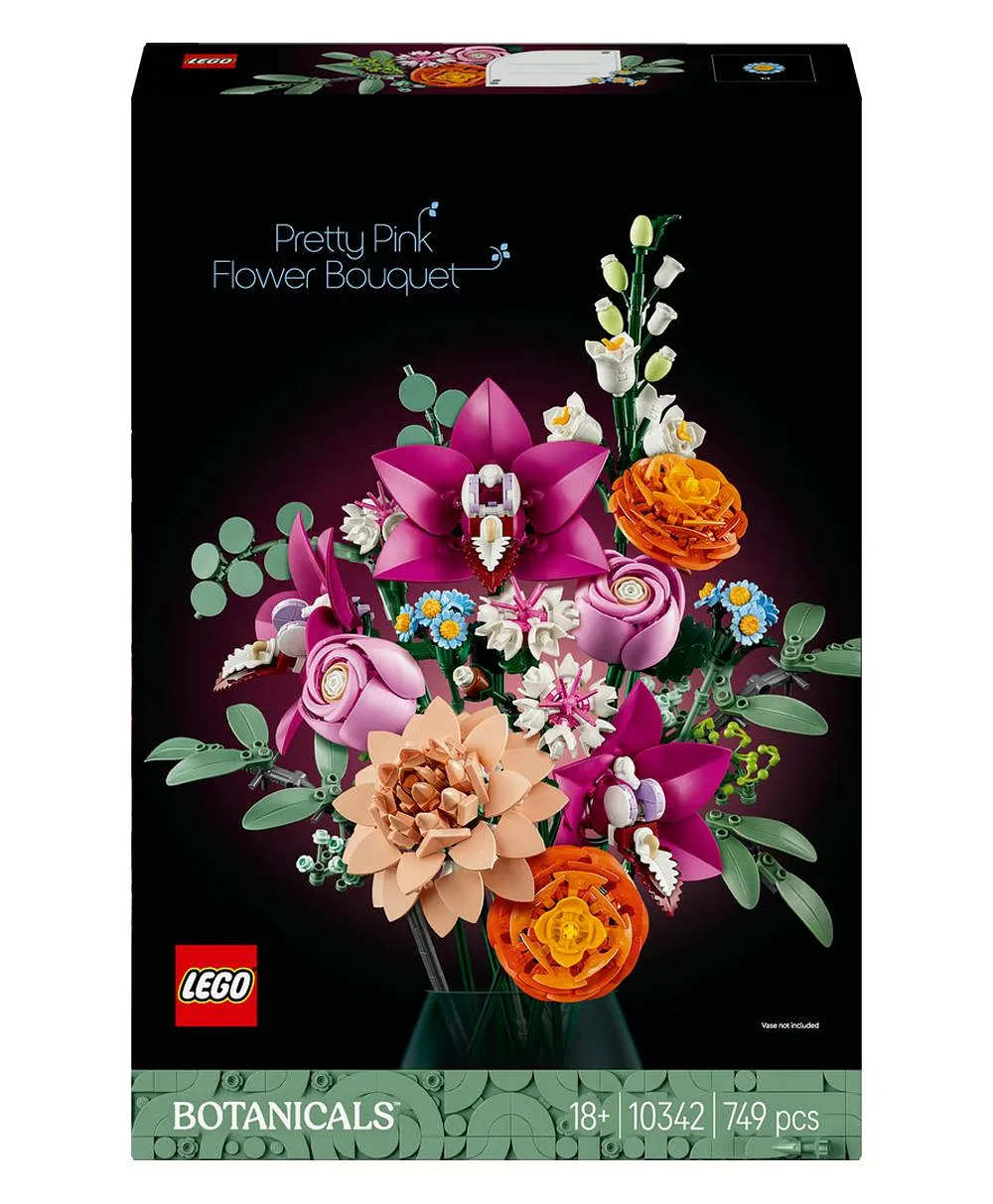 ديكور الزهور باقة الزهور الوردية الجميلة من ليغو® Botanicals، مجموعة بناء هدية مستوحاة من الطبيعة للبالغين 10342 - 749 قطعة - الصورة 10