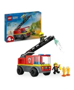 شاحنة إطفاء مع سلّم من ليغو® سيتي، هدية لعبة مركبة رجل الإطفاء للأطفال بعمر 4 سنوات أو أكثر 60463 - 82 قطعة