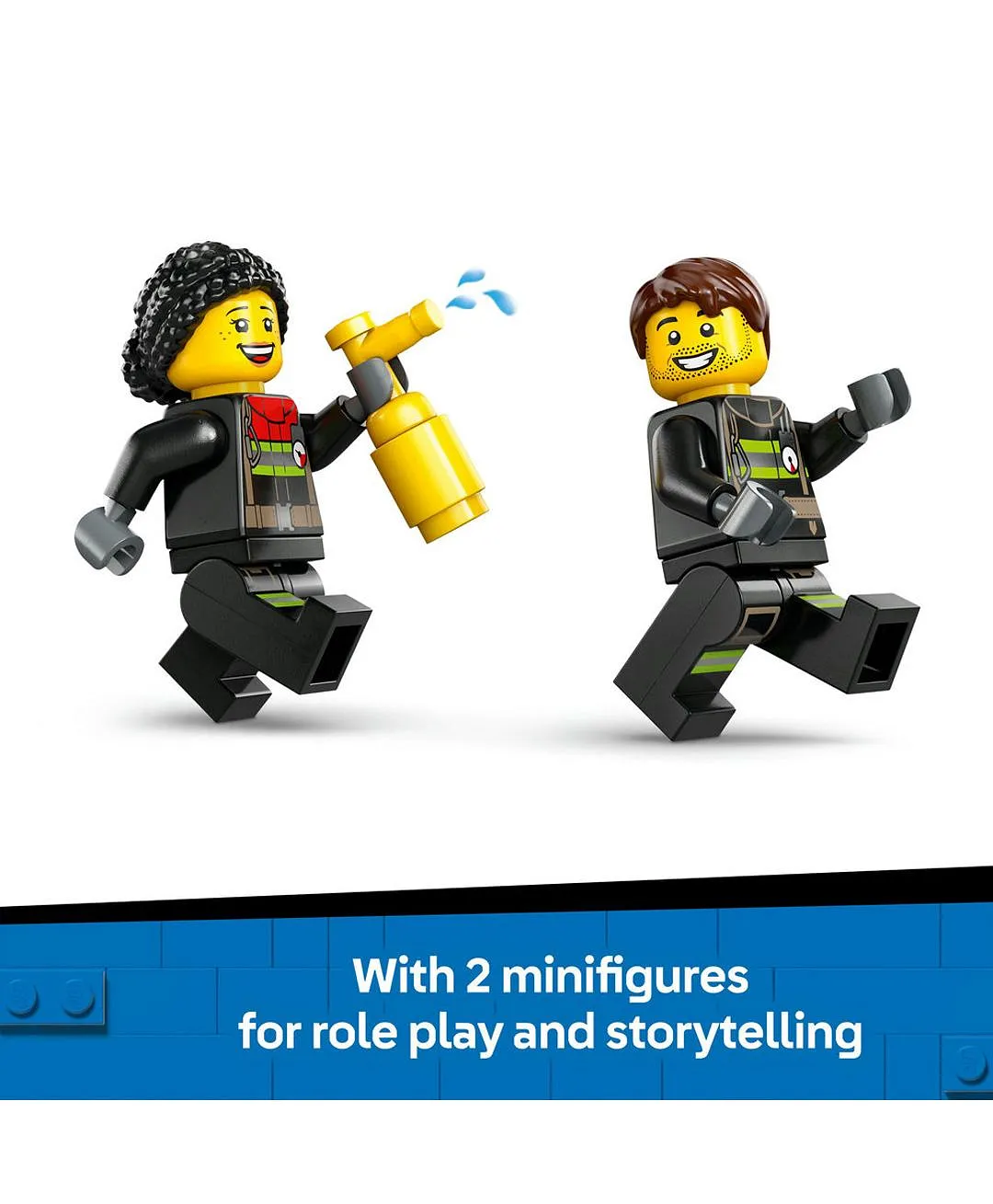 شاحنة إطفاء مع سلّم من ليغو® سيتي، هدية لعبة مركبة رجل الإطفاء للأطفال بعمر 4 سنوات أو أكثر 60463 - 82 قطعة - الصورة 7