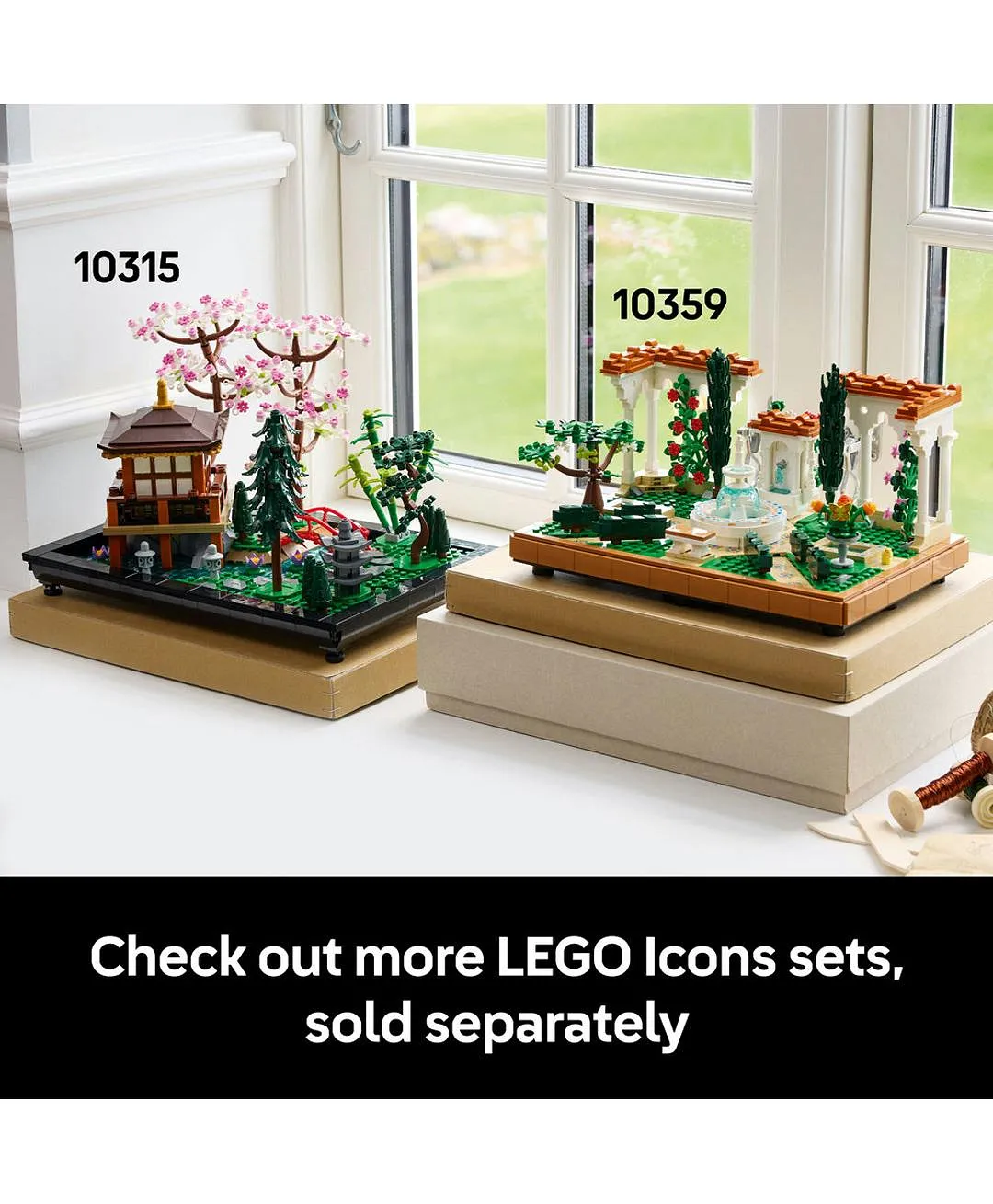 قطعة عرض حديقة النافورة من ليغو® أيكونز، مجموعة بناء ديكور منزلي ومكتبي للبالغين 10359 - 1302 قطعة - الصورة 8