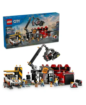 ساحة للخردة مع سيارات من ليغو® سيتي، لعبة عامل الإنقاذ للصبيان والبنات بعمر 7 سنوات أو أكثر 60472 - 871 قطعة