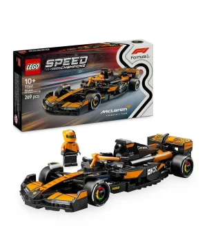 سيارة السباق McLaren F1® Team MCL38 من ليغو® Speed Champions، مجموعة مركبة وطاقم قيادة 77251 - 269 قطعة