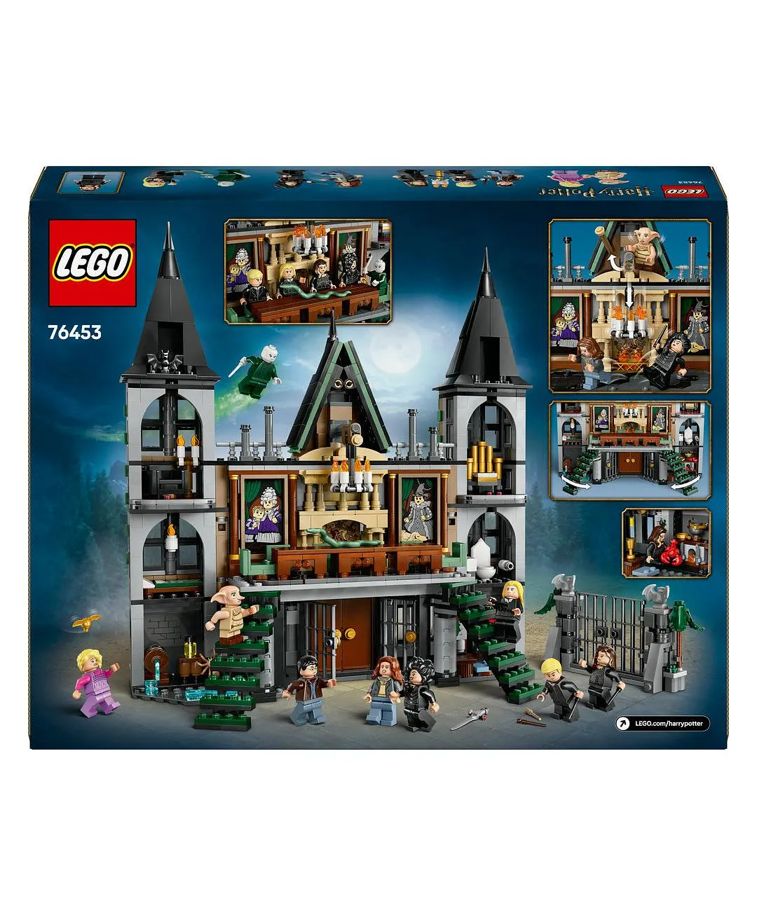 قصر مالفوي من ليغو® Harry Potter™، لعبة ساحر للأطفال، مجموعة اللعب والعرض القابلة للتجميع 76453 - 1601 قطعة - الصورة 3