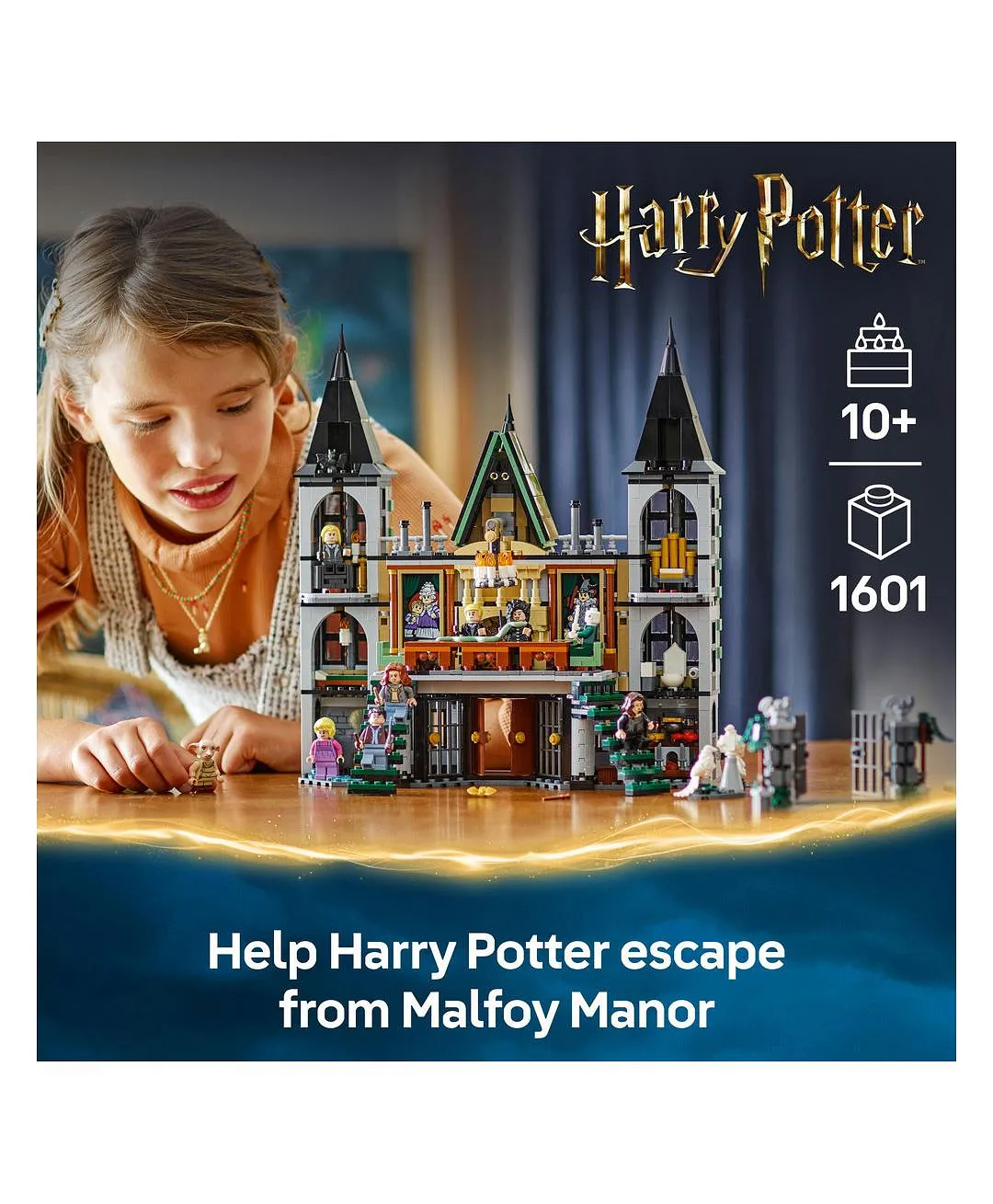 قصر مالفوي من ليغو® Harry Potter™، لعبة ساحر للأطفال، مجموعة اللعب والعرض القابلة للتجميع 76453 - 1601 قطعة - الصورة 4