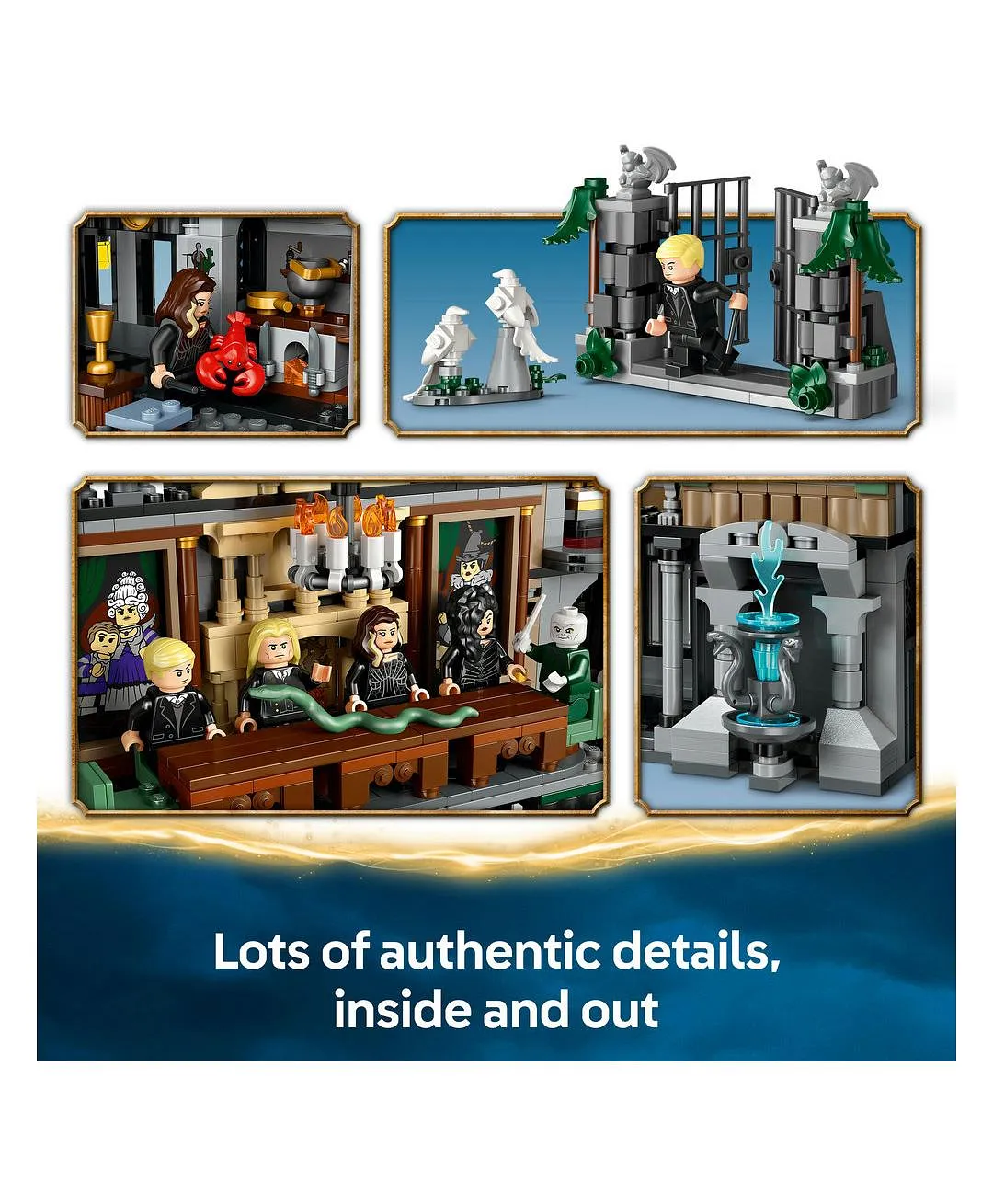 قصر مالفوي من ليغو® Harry Potter™، لعبة ساحر للأطفال، مجموعة اللعب والعرض القابلة للتجميع 76453 - 1601 قطعة - الصورة 5