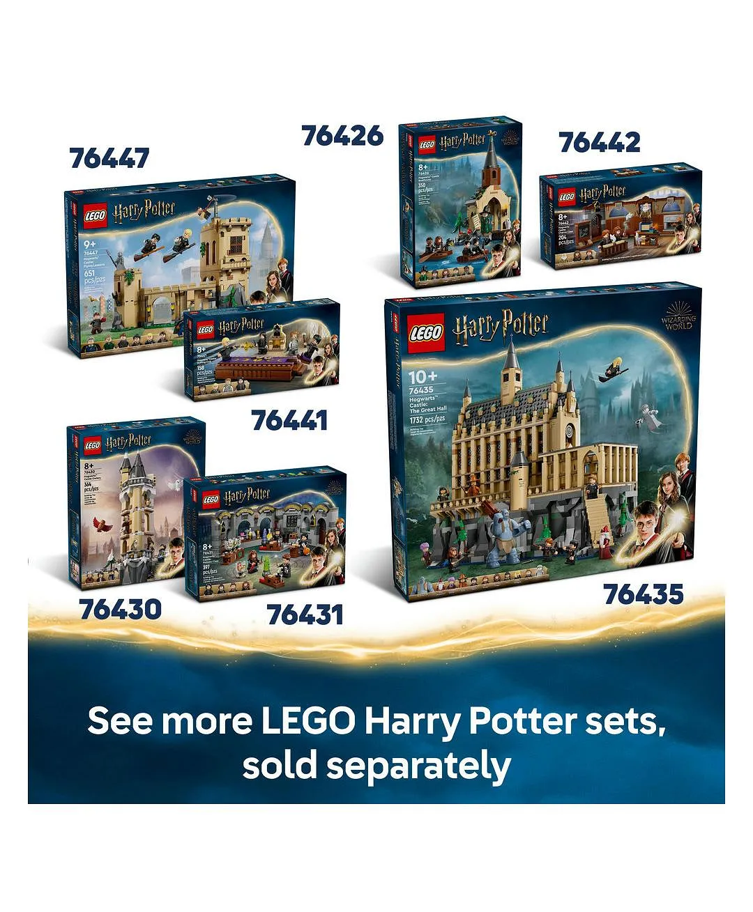 قصر مالفوي من ليغو® Harry Potter™، لعبة ساحر للأطفال، مجموعة اللعب والعرض القابلة للتجميع 76453 - 1601 قطعة - الصورة 9