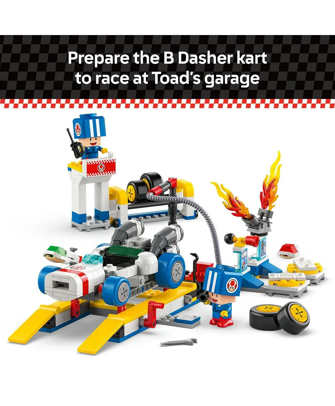 Mario Kart™ – مرآب Toad من LEGO® Super Mario™، هدية شخصية Nintendo®، لعبة قابلة للتخصيص 72035 - 390 قطعة - الصورة 4