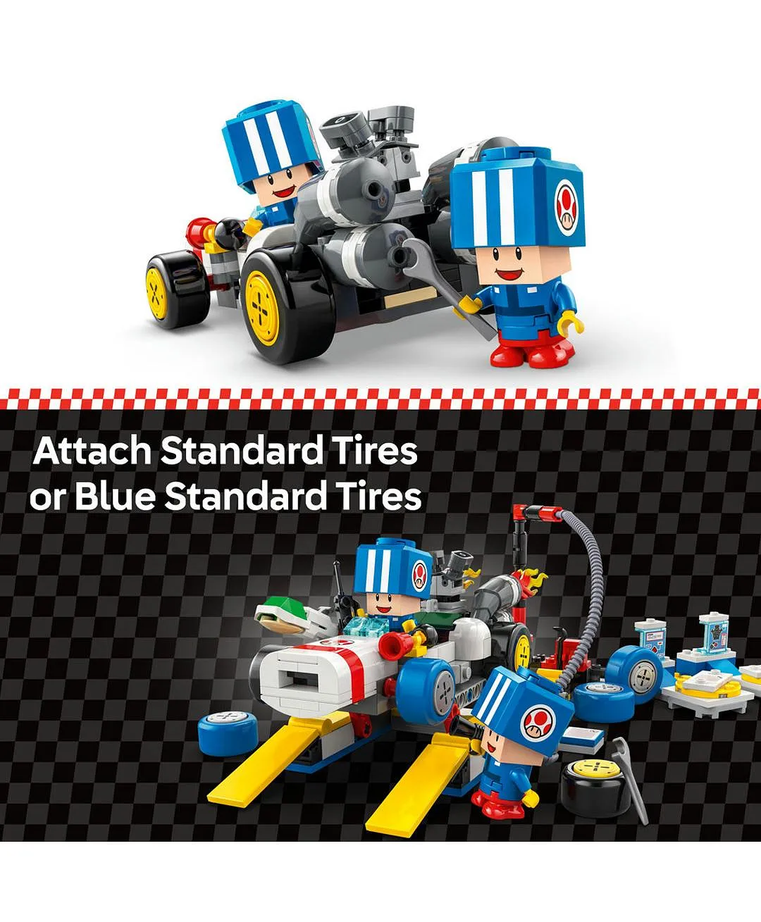 Mario Kart™ – مرآب Toad من LEGO® Super Mario™، هدية شخصية Nintendo®، لعبة قابلة للتخصيص 72035 - 390 قطعة - الصورة 6