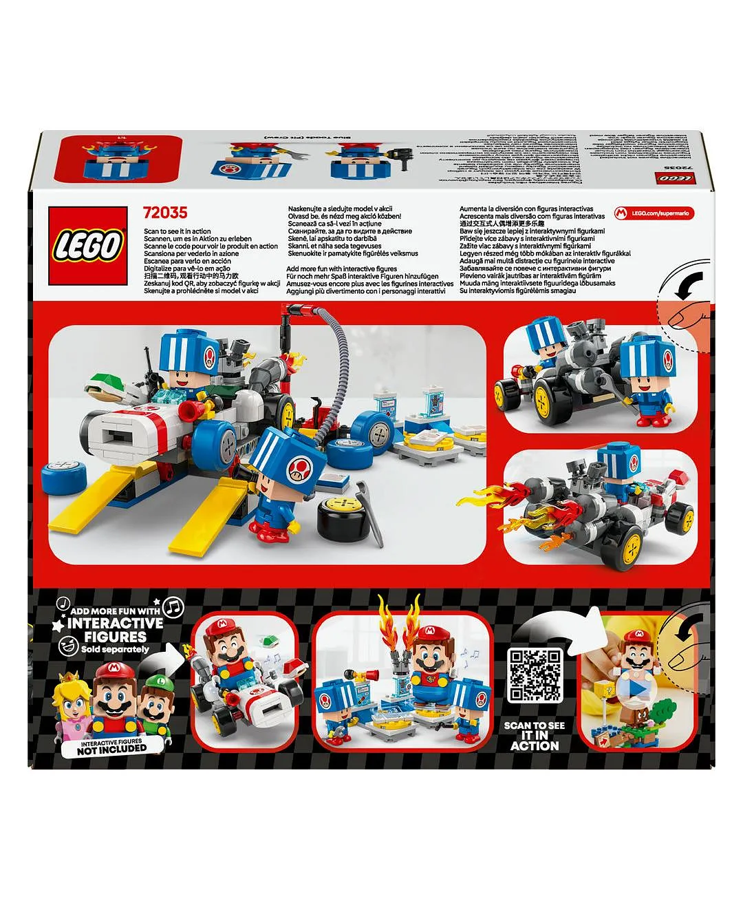 Mario Kart™ – مرآب Toad من LEGO® Super Mario™، هدية شخصية Nintendo®، لعبة قابلة للتخصيص 72035 - 390 قطعة - الصورة 11