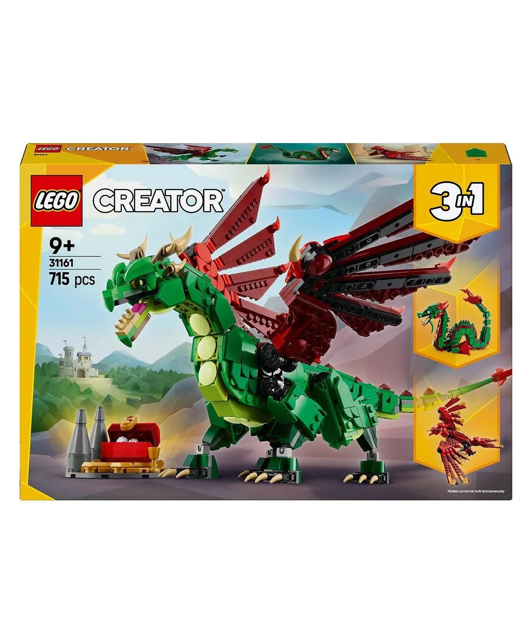 لعبة مخلوق تنّين العصور الوسطى من ليغو® كرييتور، يتحول إلى ثعبان بحر أو عنقاء 31161 - 715 قطعة - الصورة 10