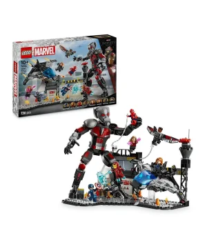 مجموعة لعب قابلة للبناء معركة تشويق كابتن أمريكا: الحرب الأهلية من LEGO® Marvel مع 8 شخصيات صغيرة 76314 - 736 قطعة