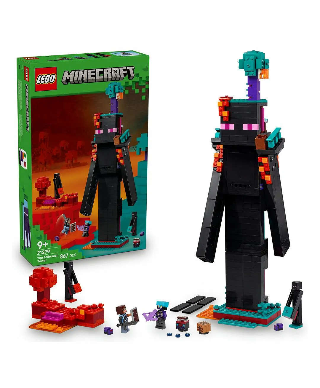 لعبة بناء برج إندرمان 21279 من ليغو® Minecraft® للأطفال، هدية لهواة الألعاب - 867 قطعة
