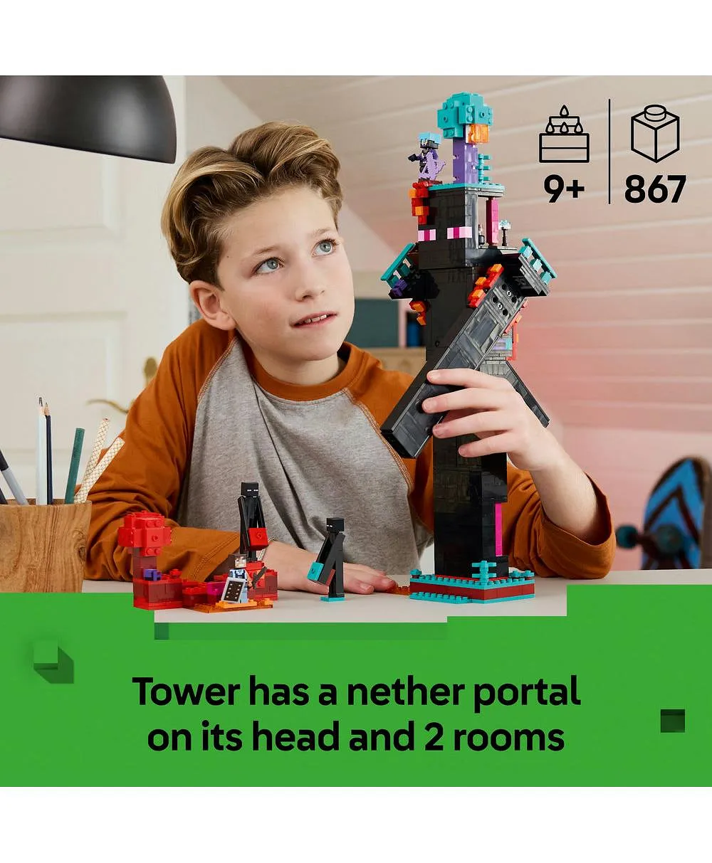 لعبة بناء برج إندرمان 21279 من ليغو® Minecraft® للأطفال، هدية لهواة الألعاب - 867 قطعة - الصورة 3