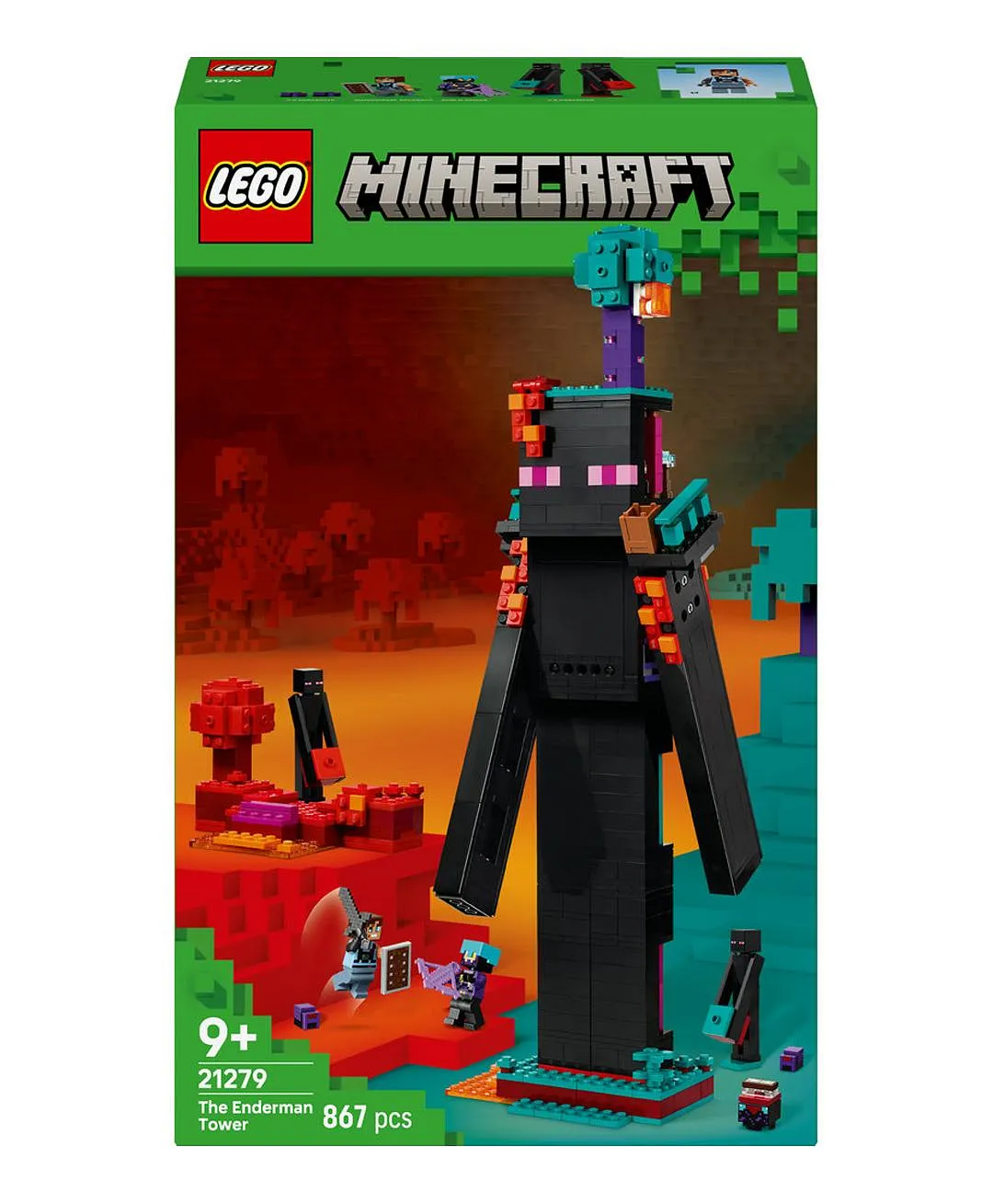 لعبة بناء برج إندرمان 21279 من ليغو® Minecraft® للأطفال، هدية لهواة الألعاب - 867 قطعة - الصورة 10