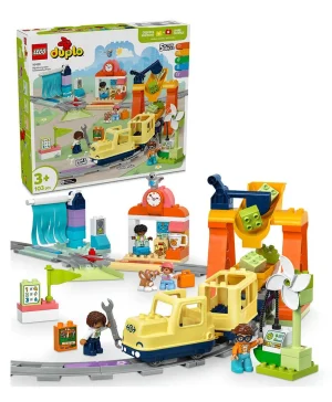مجموعة القطار التفاعلي الكبير من LEGO® DUPLO® Town للأطفال الصغار، لعبة البناء الإبداعي 10428 - 103 قطعة