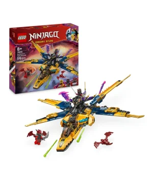 مجموعة بناء لعبة راس ونفاثة العواصف الخارقة الخاصة بأرين من ليغو® NINJAGO®‎ للأطفال مع 3 شخصيات صغيرة 71833 - 510 قطعة