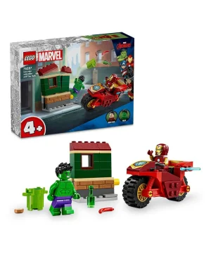 ليغو مجموعة لعب آيرون مان مع الدراجة والهيكل 76287 - 68 قطعة